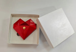 Red heart ring box