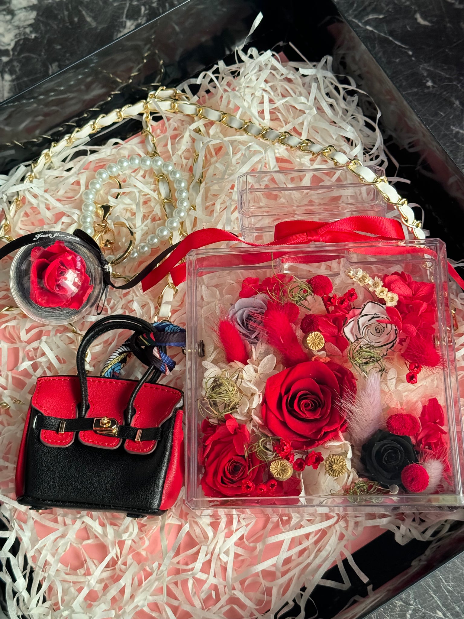 Forever roses bag& mini bag