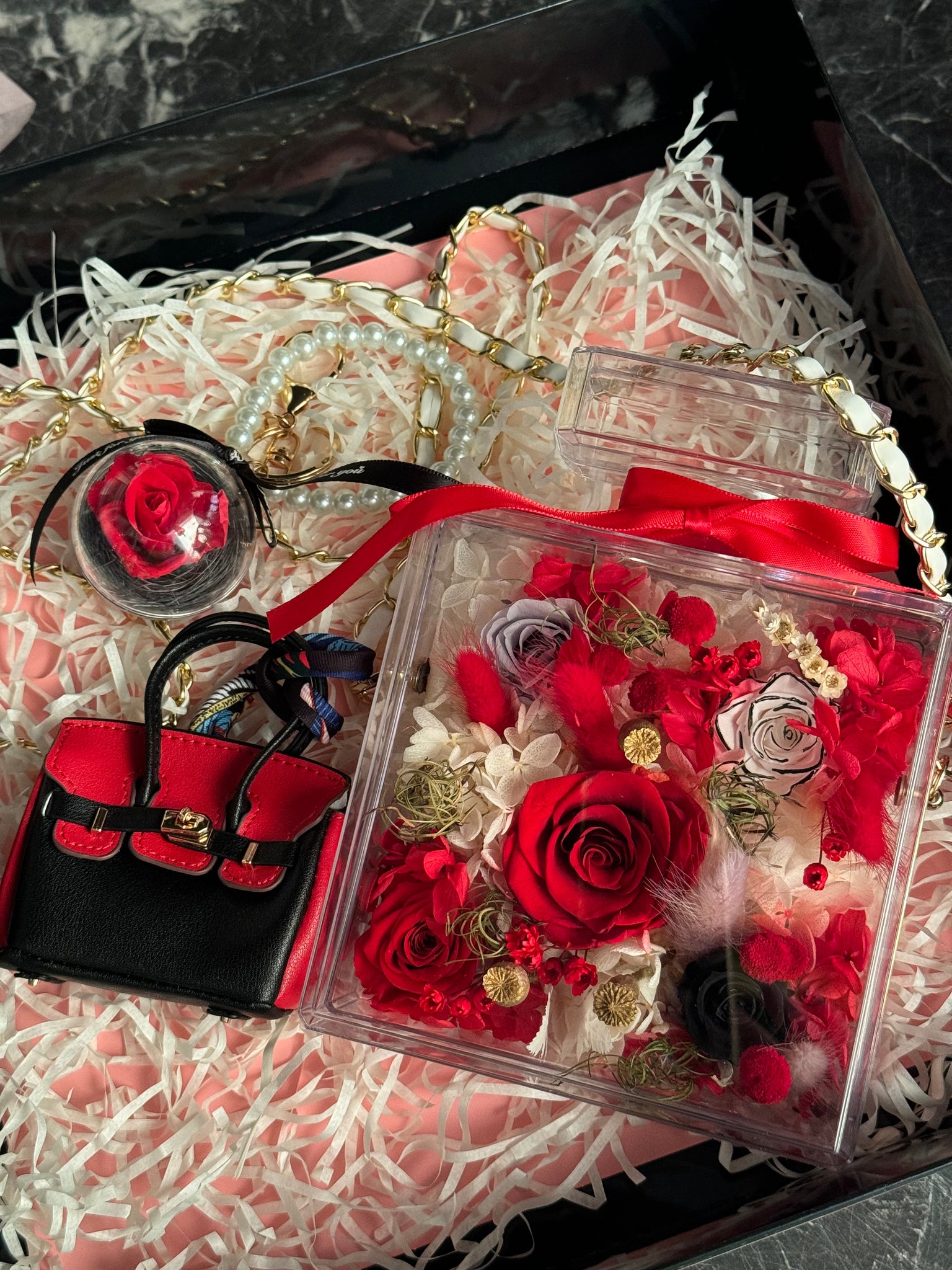 Forever roses bag& mini bag