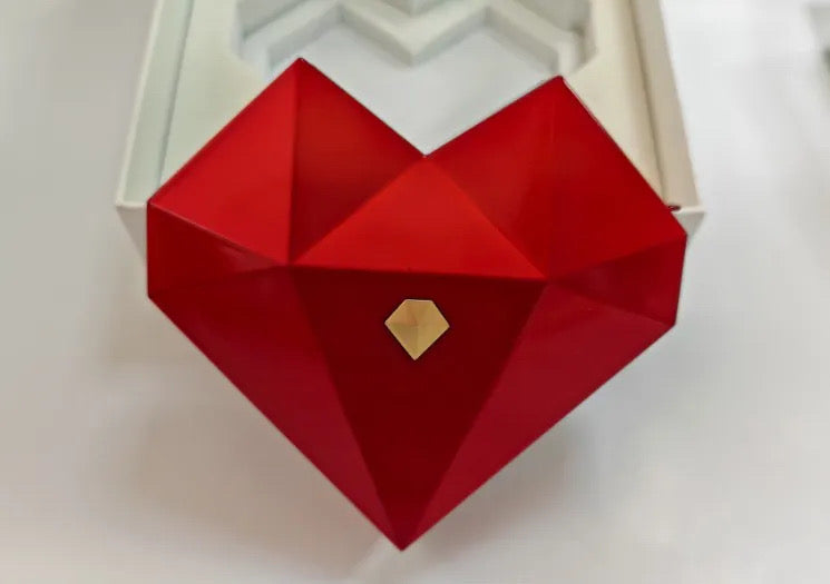 Red heart ring box