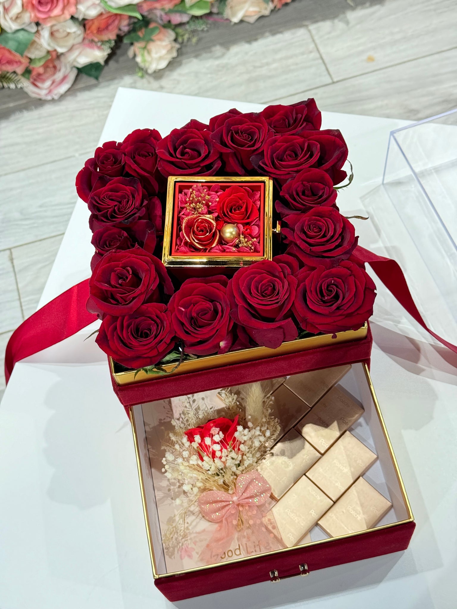 Flower box & forever rose box