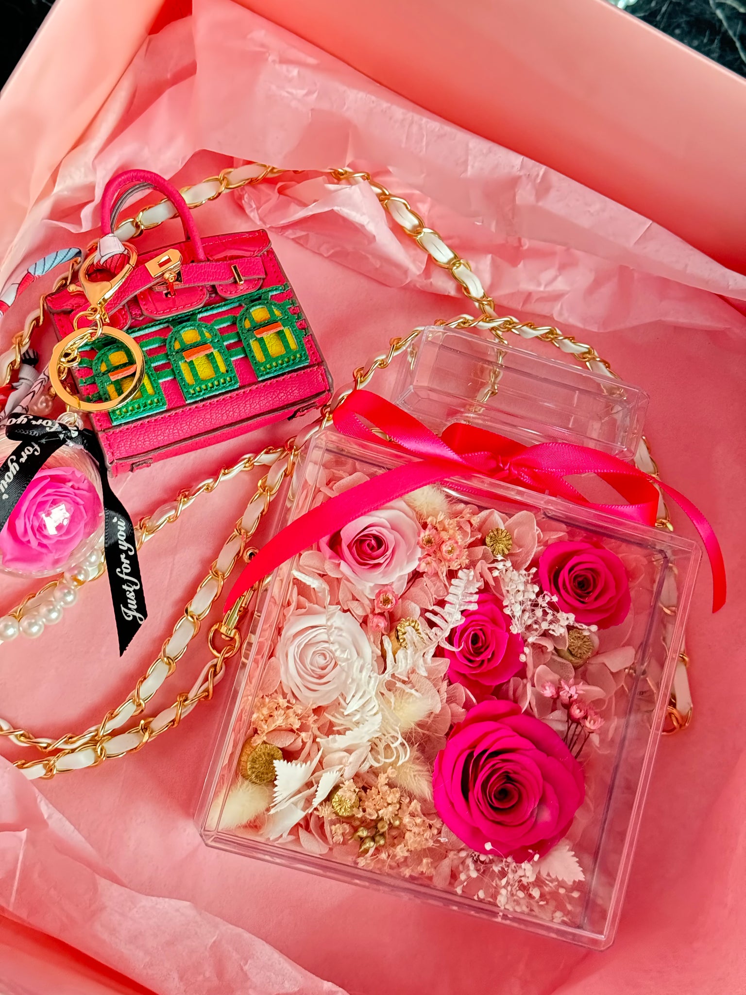 Forever roses bag& mini bag