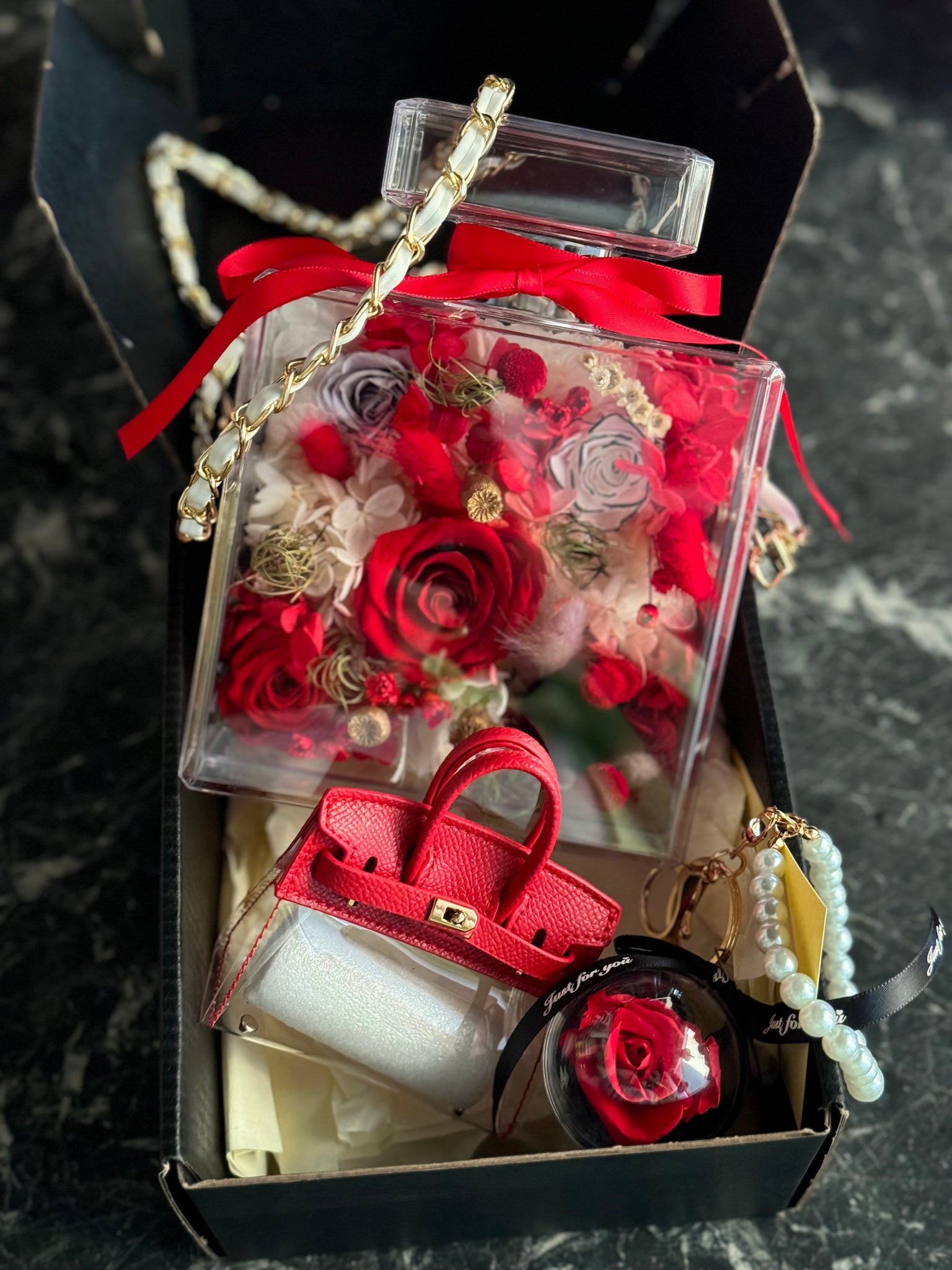 Forever roses bag& mini bag