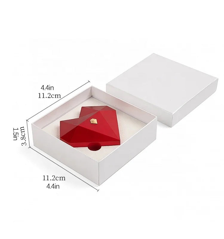 Red heart ring box