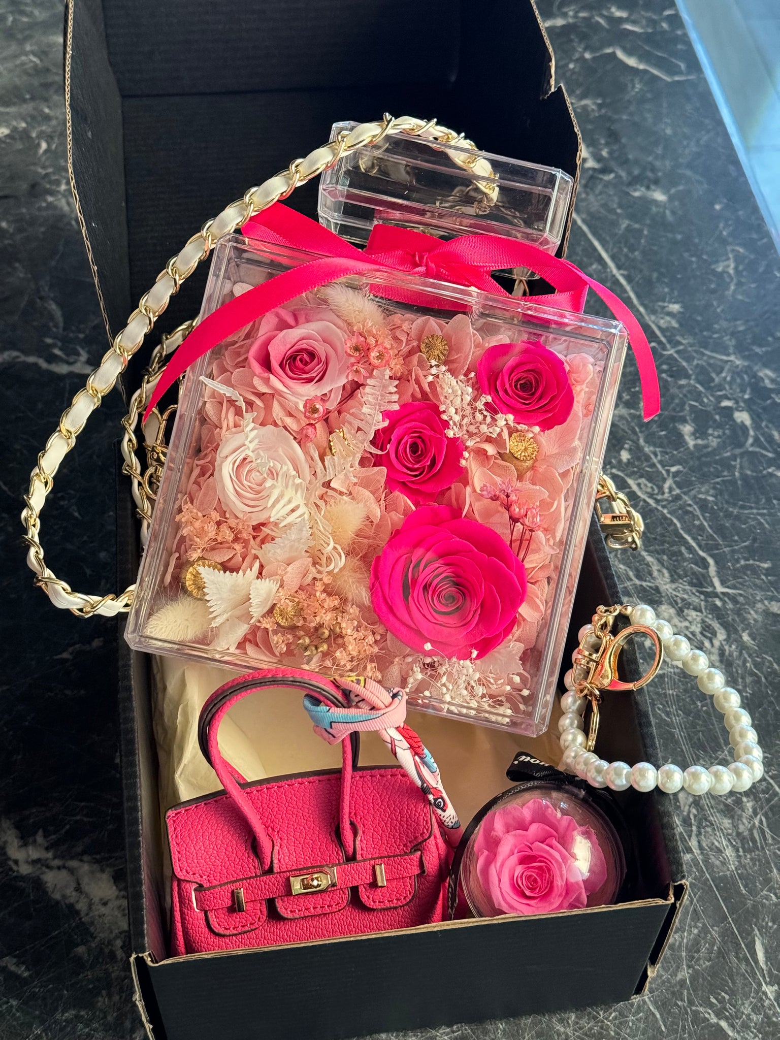 Forever roses bag& mini bag