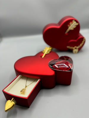 Twin heart  forever rose box