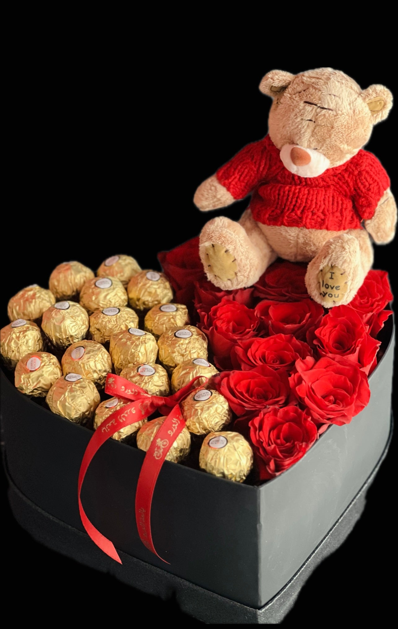 Valentine box with teddy bear