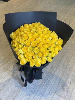 100 Rose's Bouquet - Bae3at Elward flower shop 