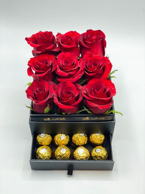 Flower & Chocolate Box - Bae3at Elward flower shop 