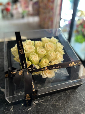 White Heart Box - Bae3at Elward flower shop 