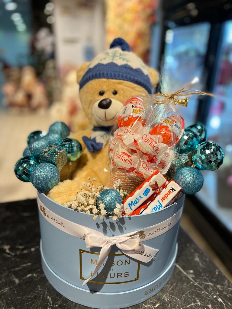 Teddy Bear Box - Bae3at Elward flower shop 