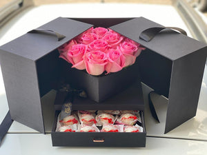 Heart-Shaped Box With Drawer - Bae3at Elward flower shop 